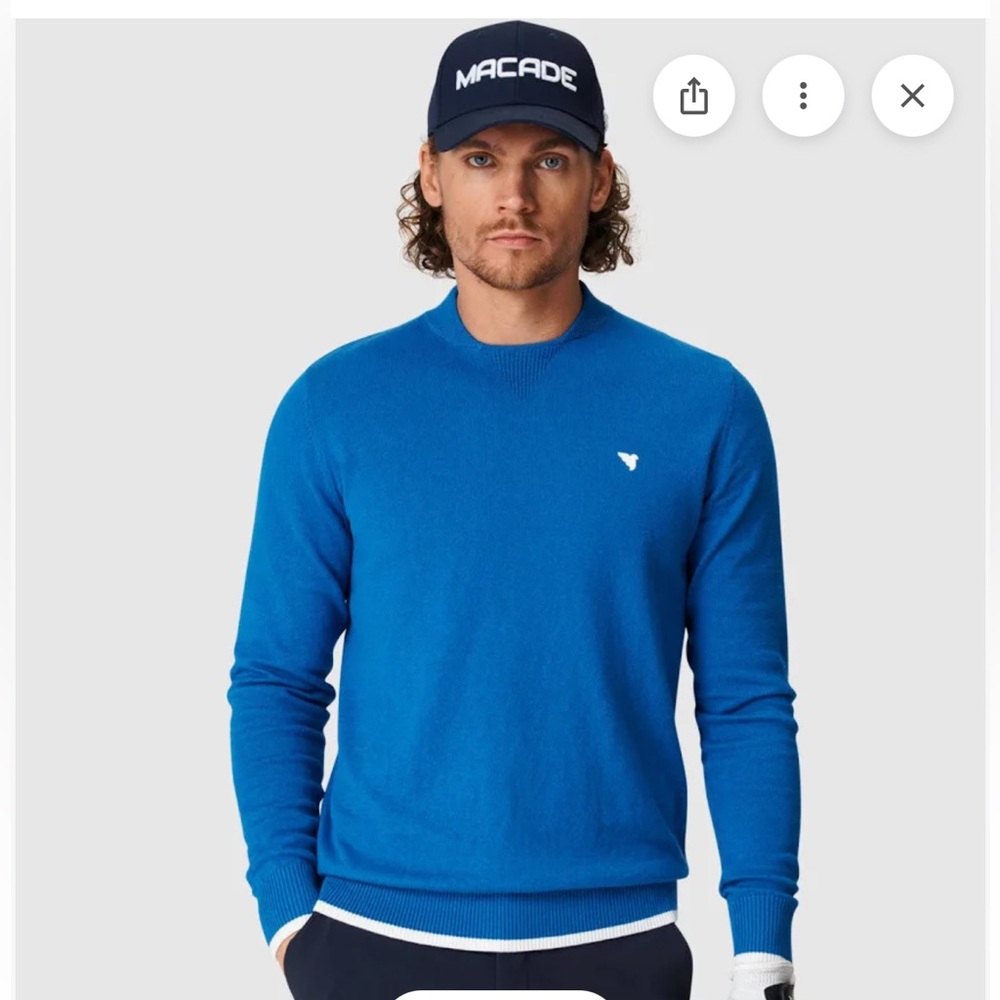 Macade Cobalt Tour Bomber Sweater